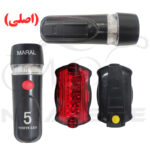 چراغ جلو و عقب دوچرخه بهمراه باتری