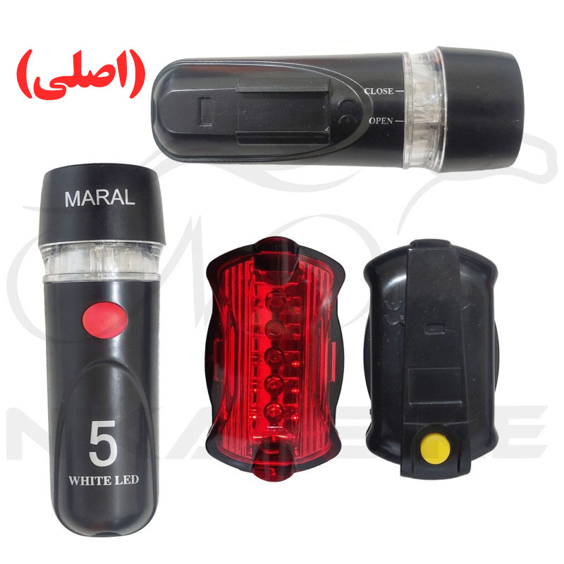 چراغ جلو و عقب دوچرخه (اصلی) بهمراه باتری