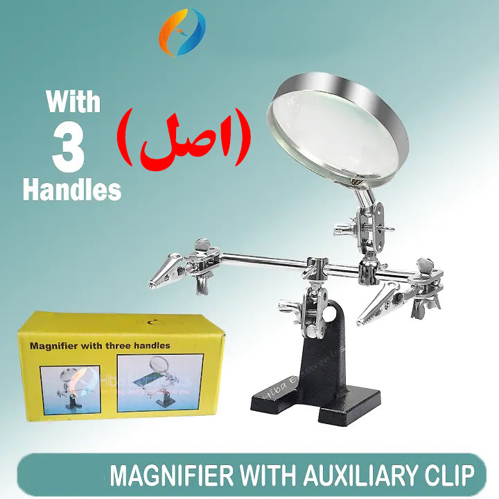 ذره بین رومیزی مهندسی 5x با ابعاد 15 در 10 در 13 سانت
