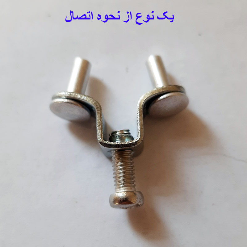 پرچ اتصال دستگیره قابلمه و دسته تابه مدل فلزی بسته 50 عددی