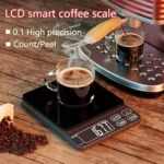 ترازو دیجیتال اشپزخانه 3 کیلویی اتوماتیک تمام مشکی لاکچری خارجی