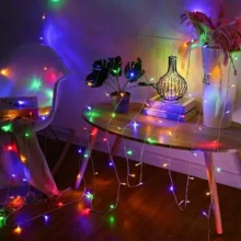 ریسه ال ای دی led صد لامپه مولتی کالر 10 متری ( نوع باکیفیت و اصلی ) برق شهری 220 ولت